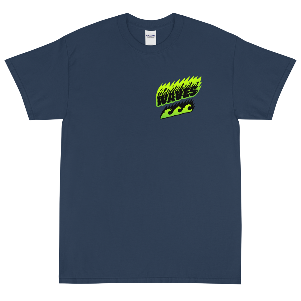 Waves Tee Dusk Blue Front